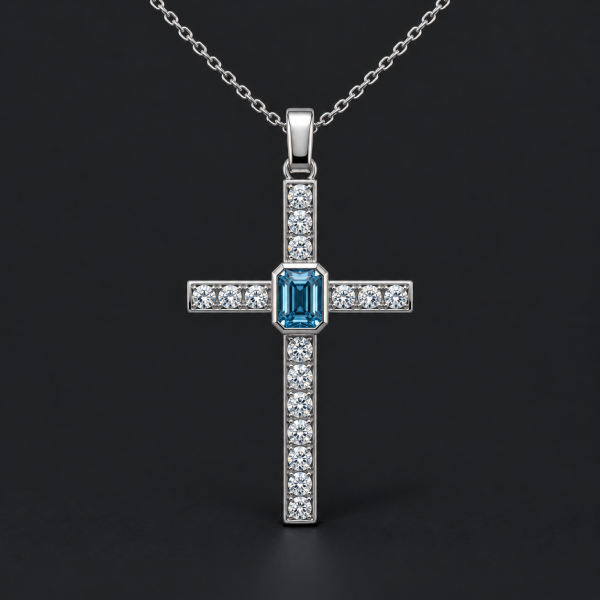 十字架.男女墜→彩鑽.有色 